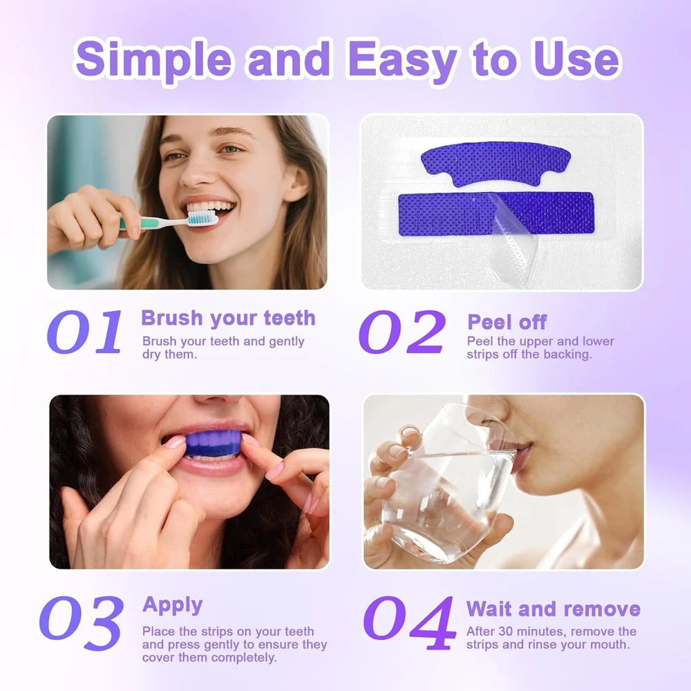 Purple Teeth Whitening Strips